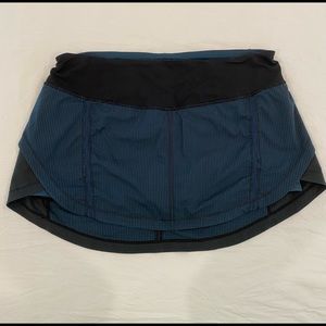 Lululemon Tennis Skirt Skort Size 10 Blue Black